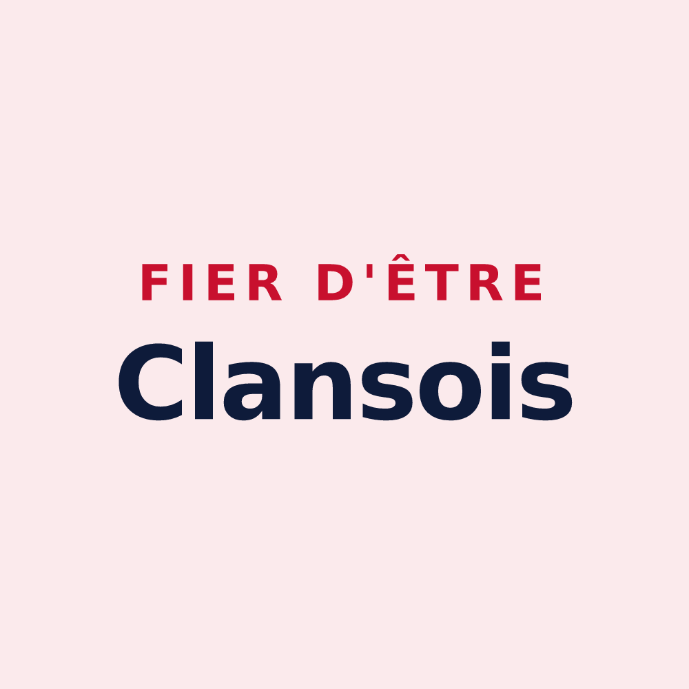 Magnet « Fier d'être Clansois » — design pour Clans