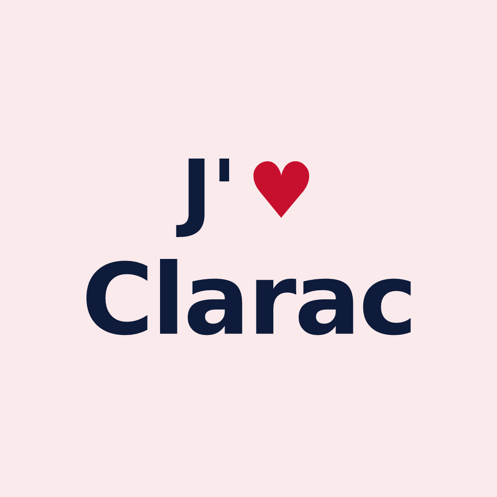 Magnet personnalisé Clarac — design J'aime Clarac