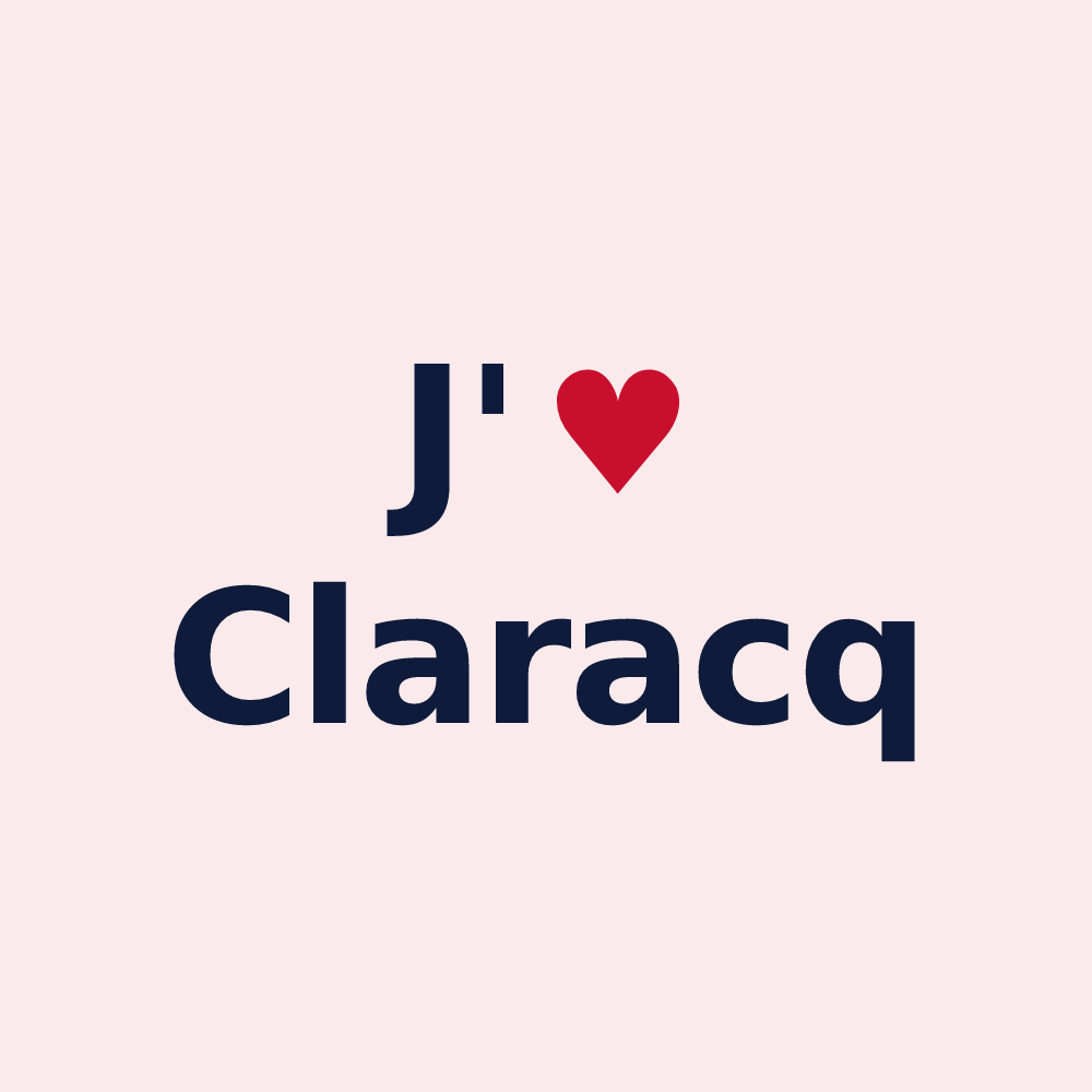Magnet personnalisé Claracq — design J'aime Claracq