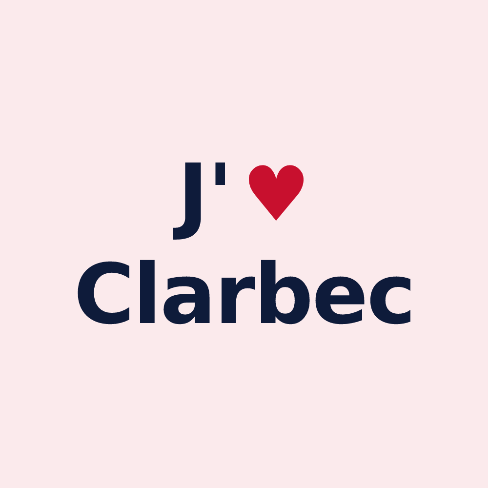 Magnet personnalisé Clarbec — design J'aime Clarbec