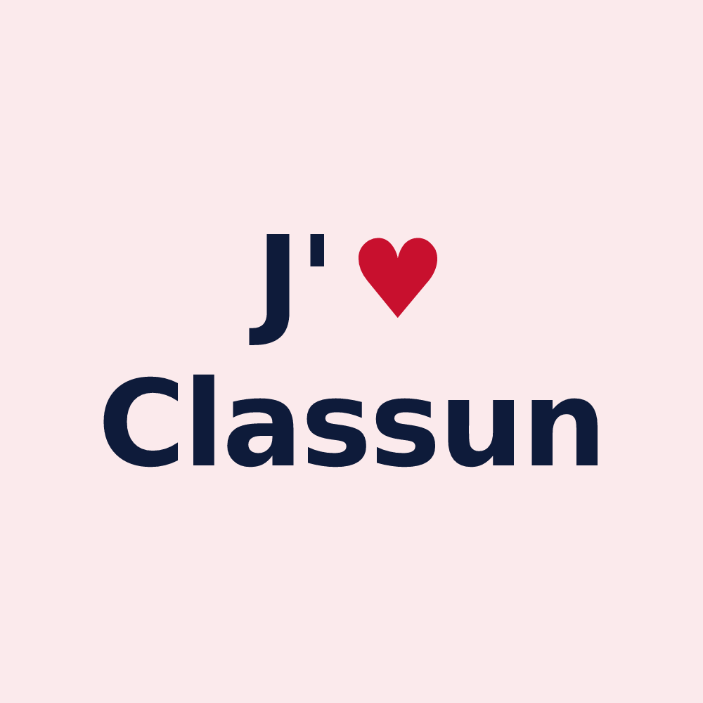 Magnet personnalisé Classun — design J'aime Classun