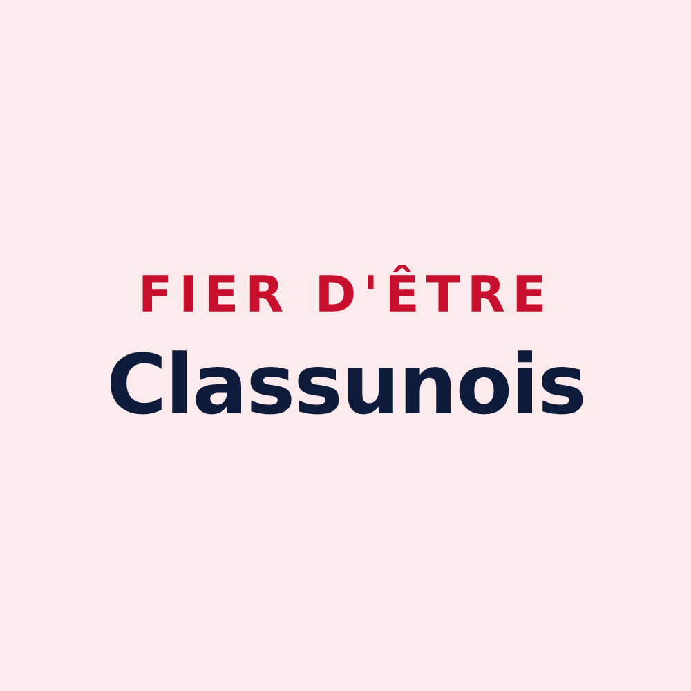 Magnet « Fier d'être Classunois » — design pour Classun