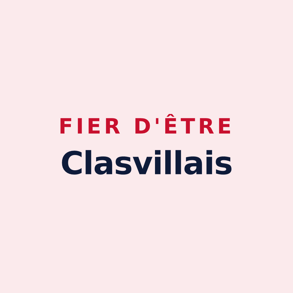 Magnet « Fier d'être Clasvillais » — design pour Clasville