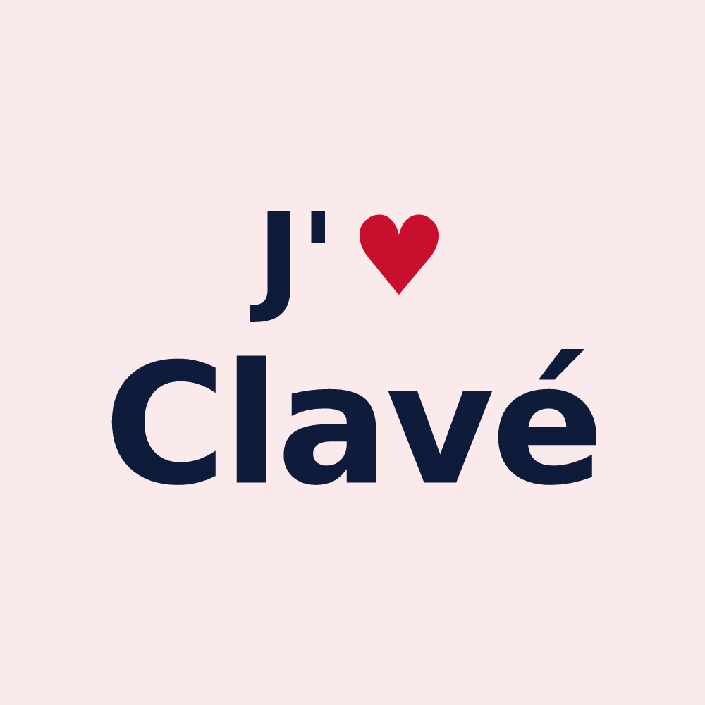 Magnet personnalisé Clavé — design J'aime Clavé