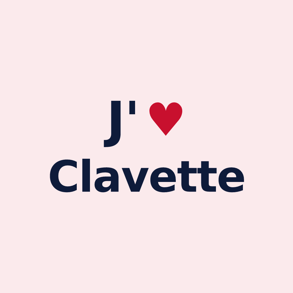 Magnet personnalisé Clavette — design J'aime Clavette