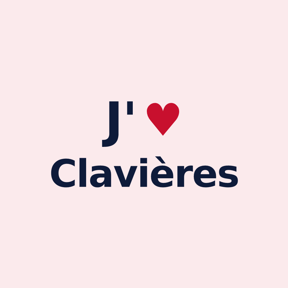 Magnet personnalisé Clavières — design J'aime Clavières