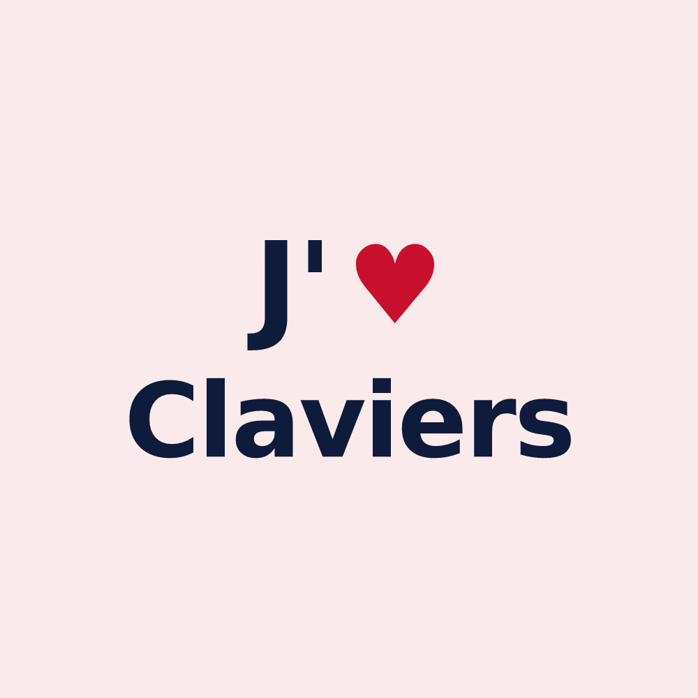 Magnet personnalisé Claviers — design J'aime Claviers