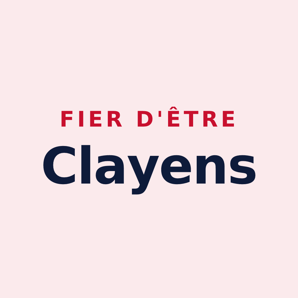 Magnet « Fier d'être Clayens » — design pour Clayes