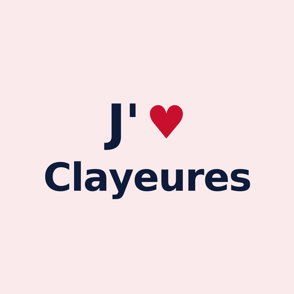 Magnet personnalisé Clayeures — design J'aime Clayeures