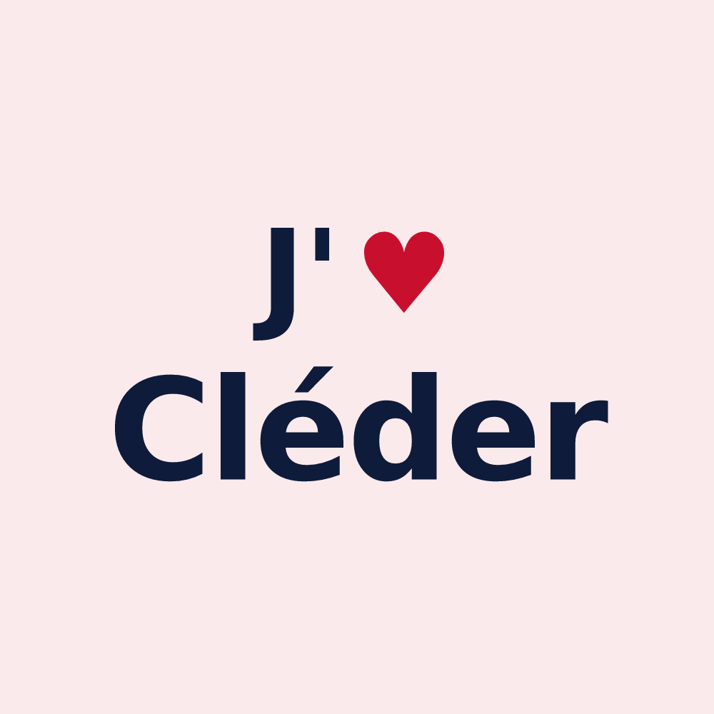 Magnet personnalisé Cléder — design J'aime Cléder