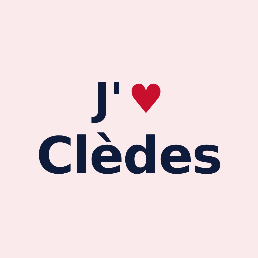 Magnet personnalisé Clèdes — design J'aime Clèdes