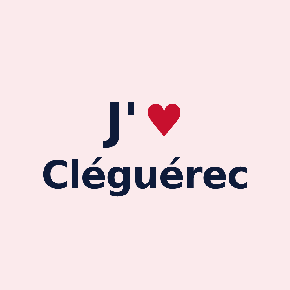 Magnet personnalisé Cléguérec — design J'aime Cléguérec