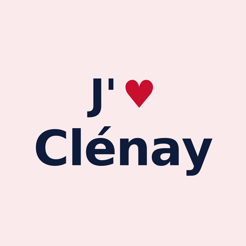 Magnet personnalisé Clénay — design J'aime Clénay