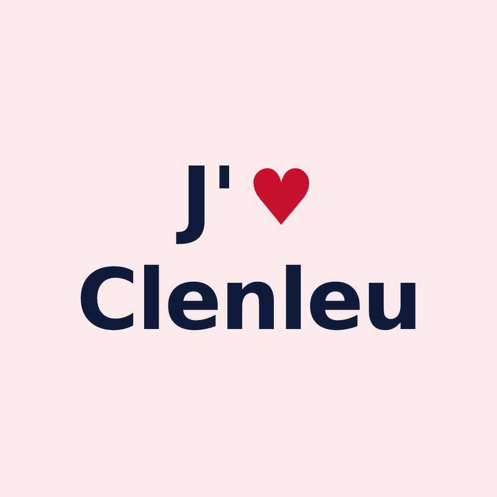Magnet personnalisé Clenleu — design J'aime Clenleu