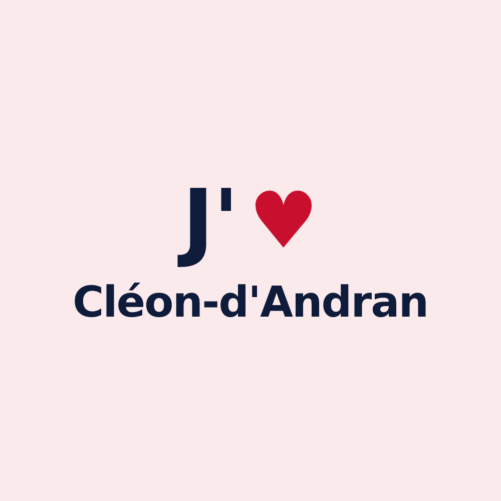 Magnet personnalisé Cléon-d'Andran — design J'aime Cléon-d'Andran
