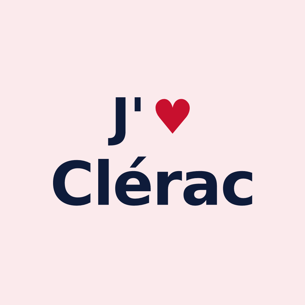 Magnet personnalisé Clérac — design J'aime Clérac