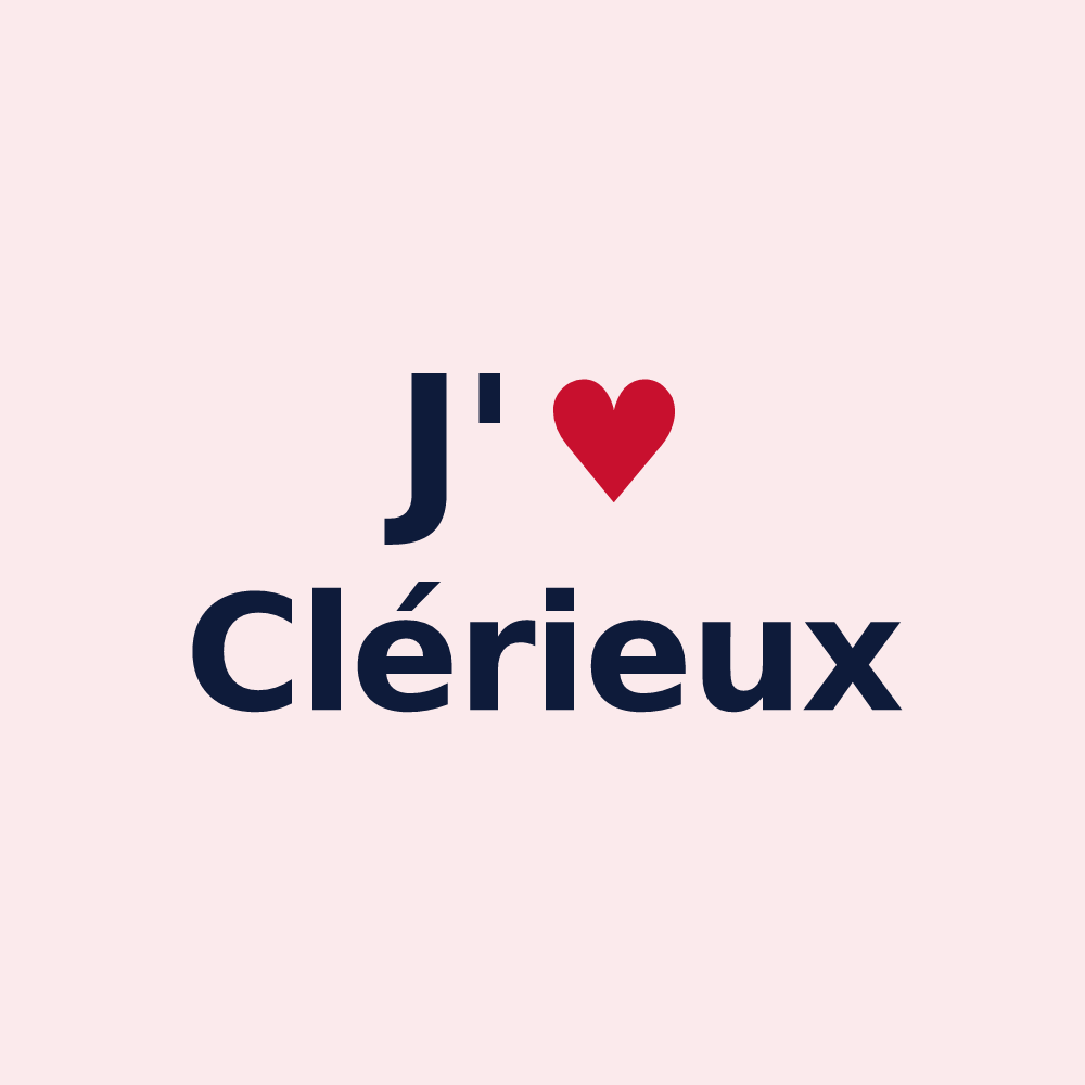 Magnet personnalisé Clérieux — design J'aime Clérieux