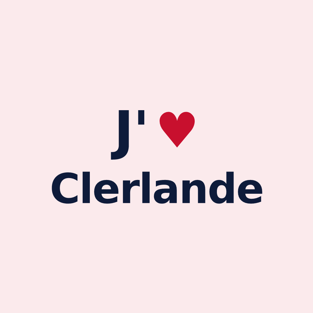 Magnet personnalisé Clerlande — design J'aime Clerlande