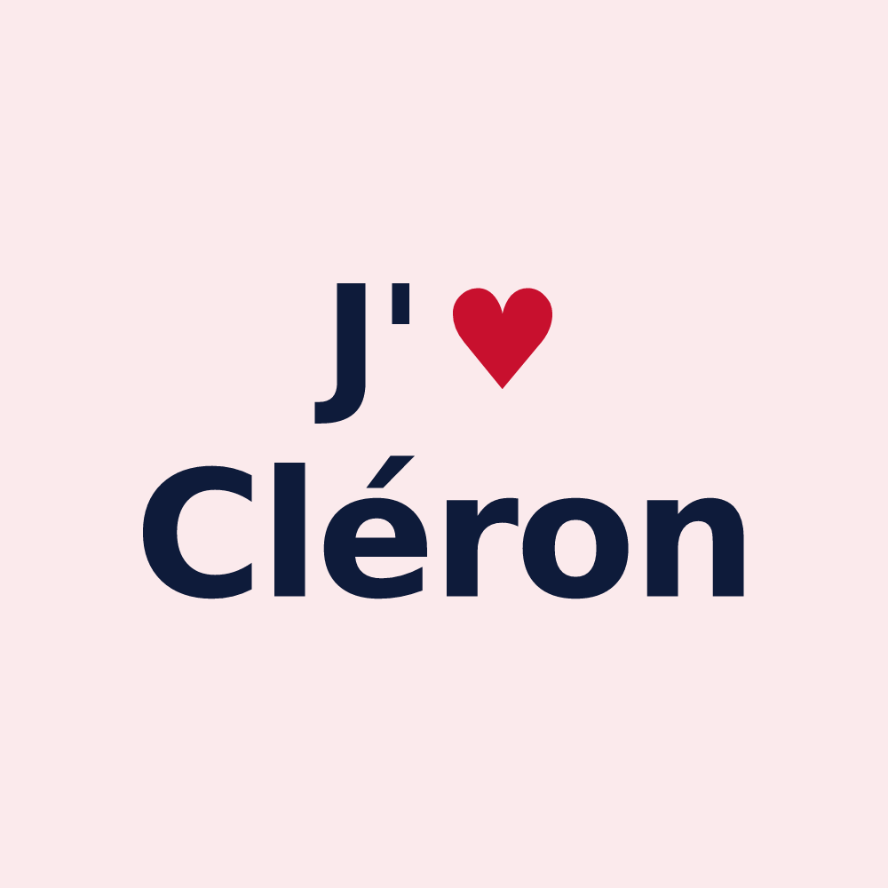 Magnet personnalisé Cléron — design J'aime Cléron