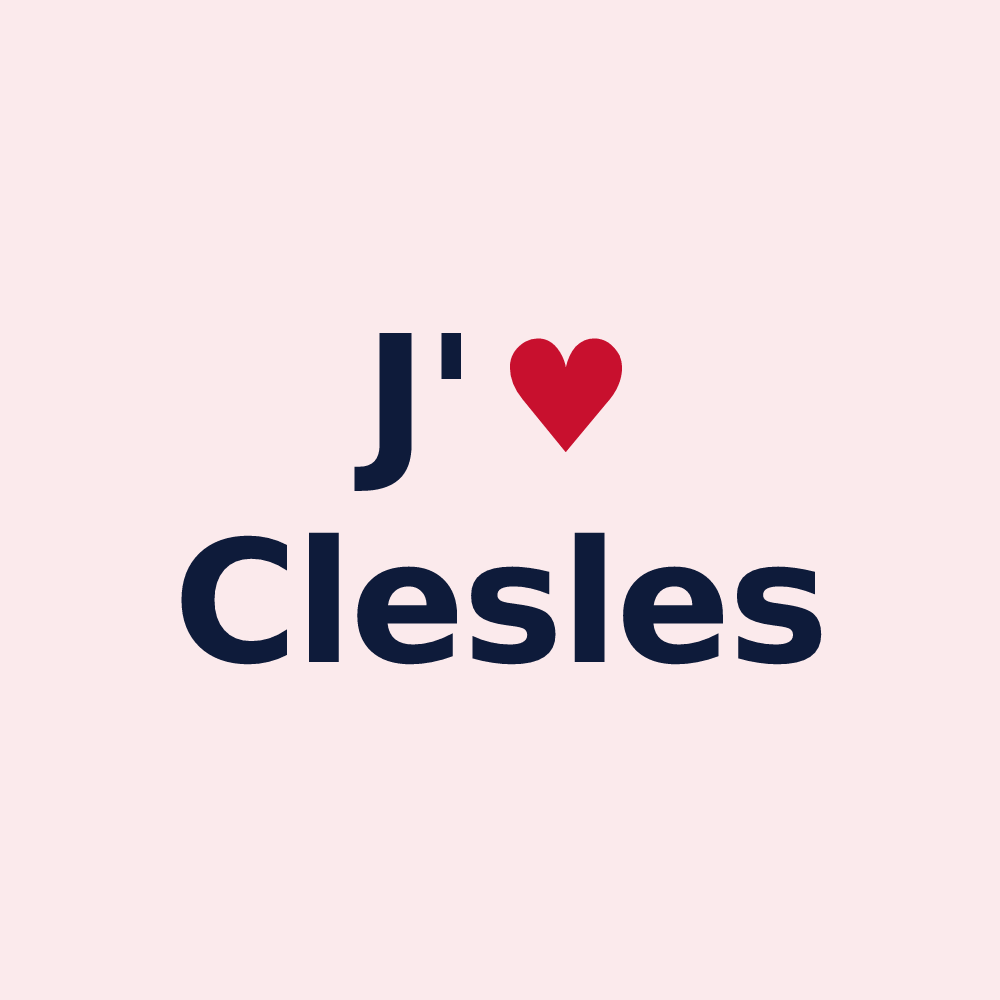 Magnet personnalisé Clesles — design J'aime Clesles