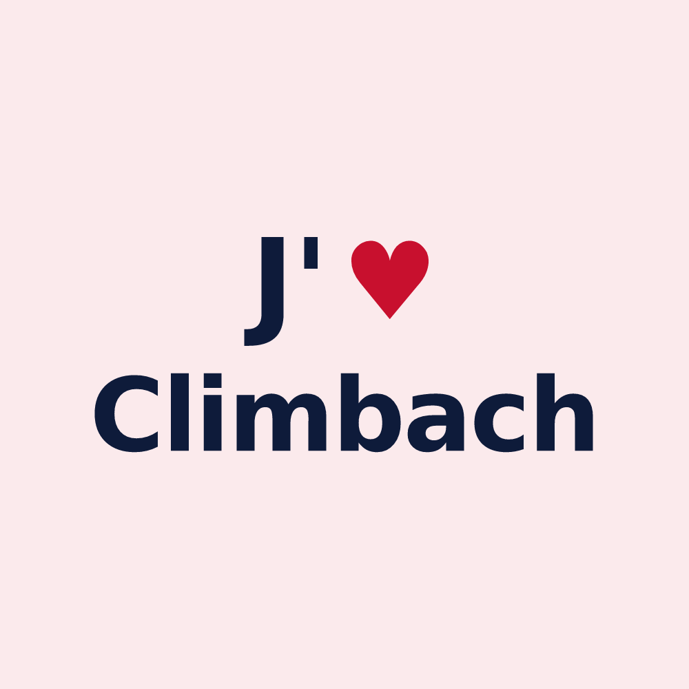 Magnet personnalisé Climbach — design J'aime Climbach