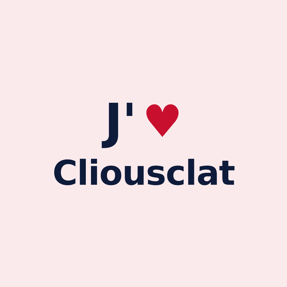 Magnet personnalisé Cliousclat — design J'aime Cliousclat