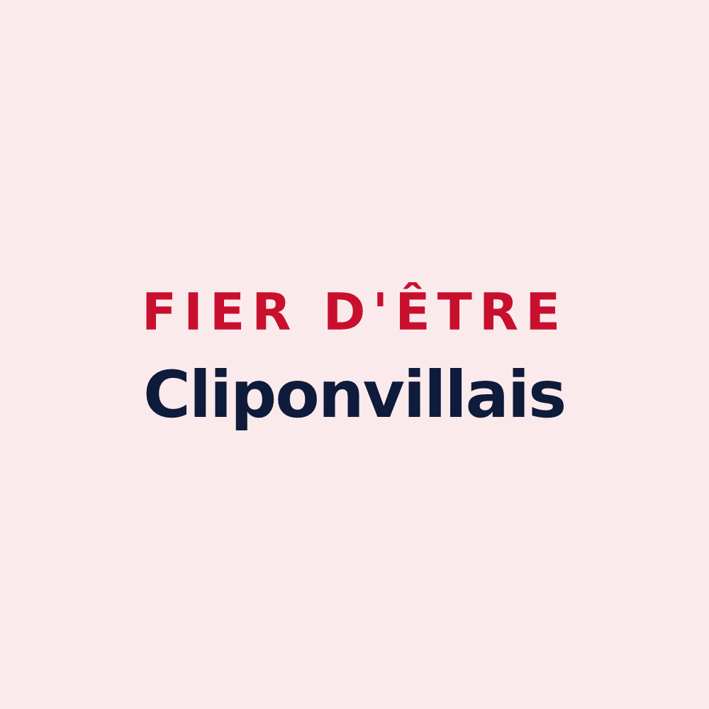 Magnet « Fier d'être Cliponvillais » — design pour Cliponville