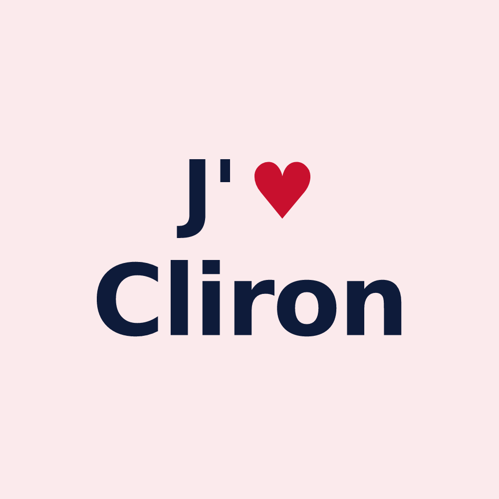 Magnet personnalisé Cliron — design J'aime Cliron