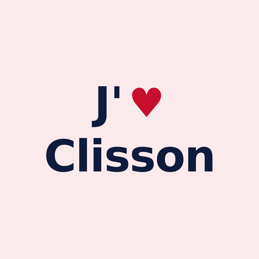 Magnet personnalisé Clisson — design J'aime Clisson