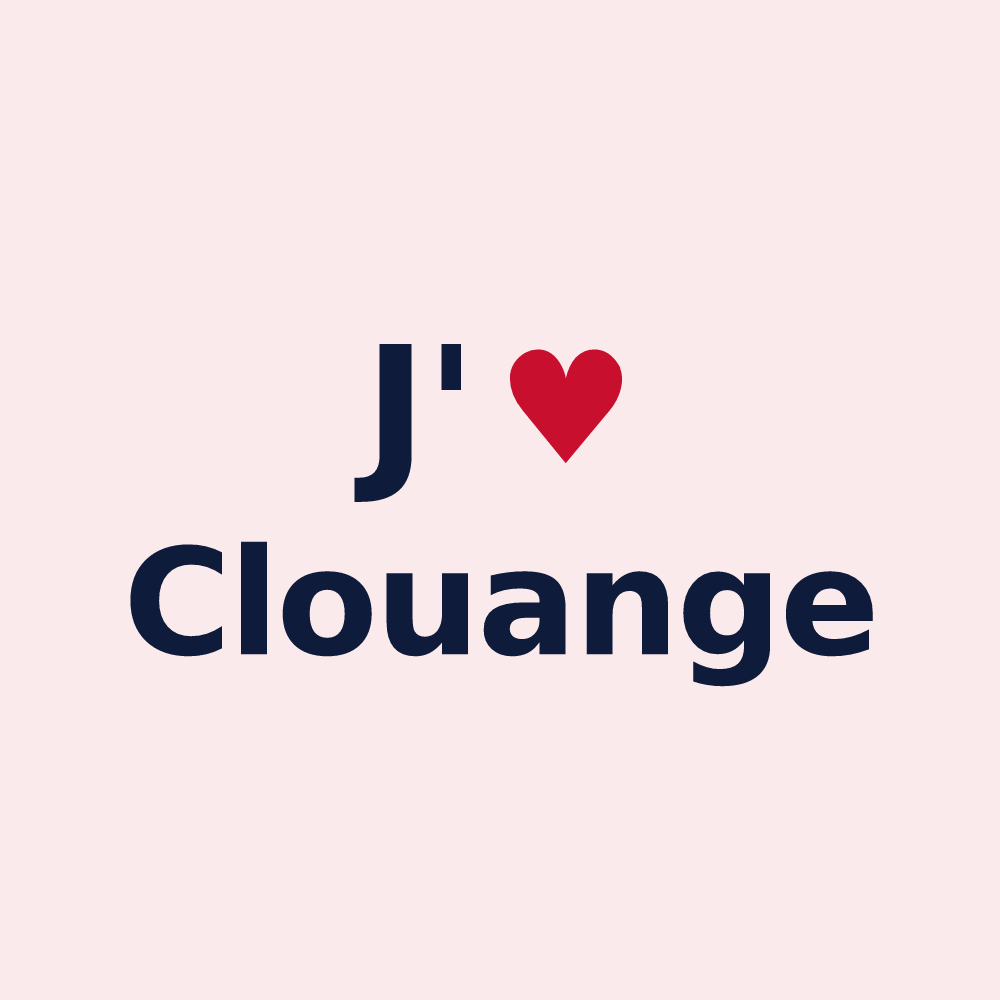 Magnet personnalisé Clouange — design J'aime Clouange
