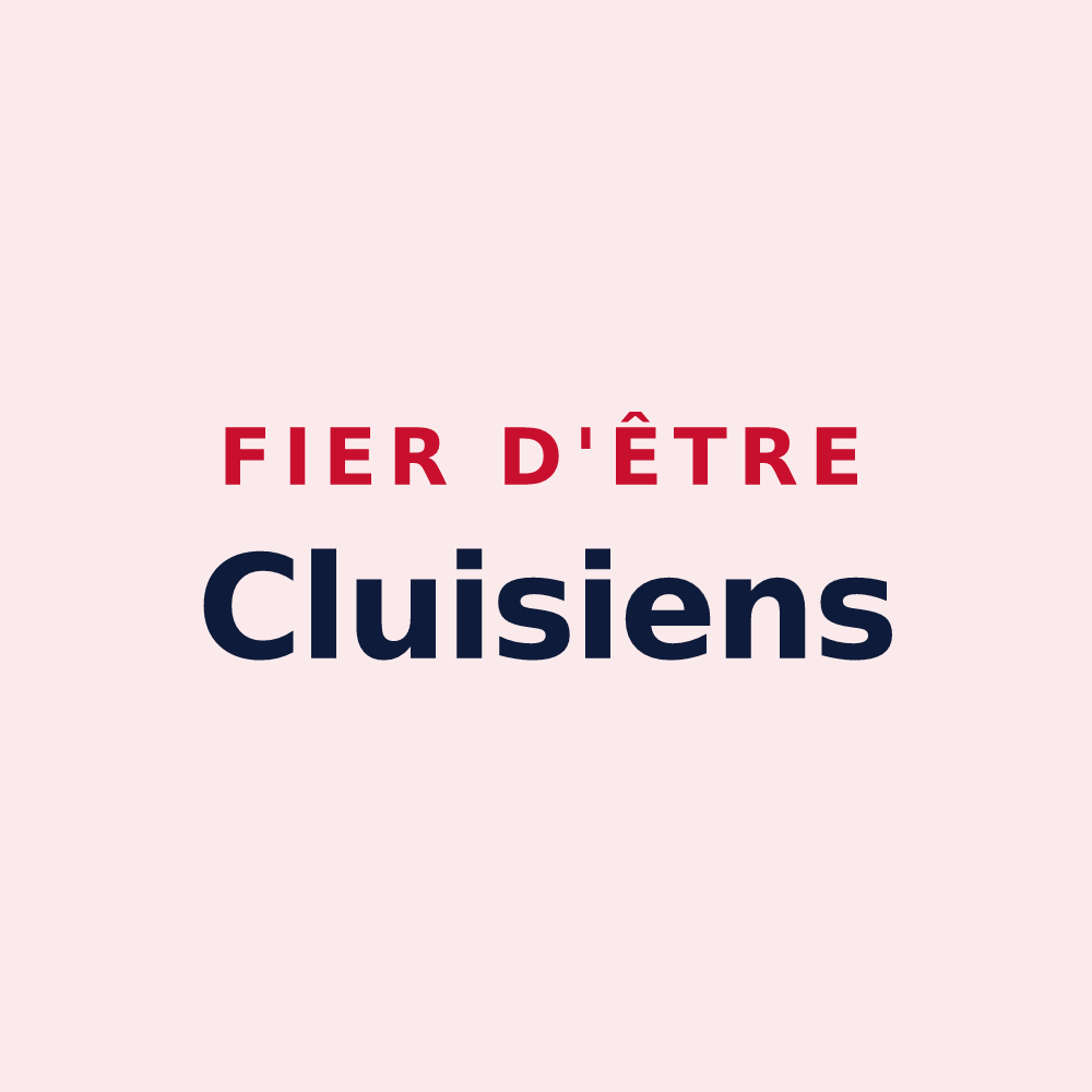 Magnet « Fier d'être Cluisiens » — design pour Cluis