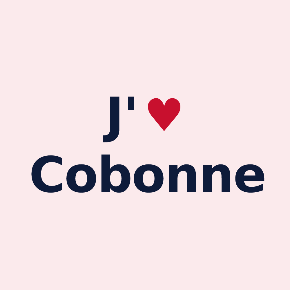 Magnet personnalisé Cobonne — design J'aime Cobonne