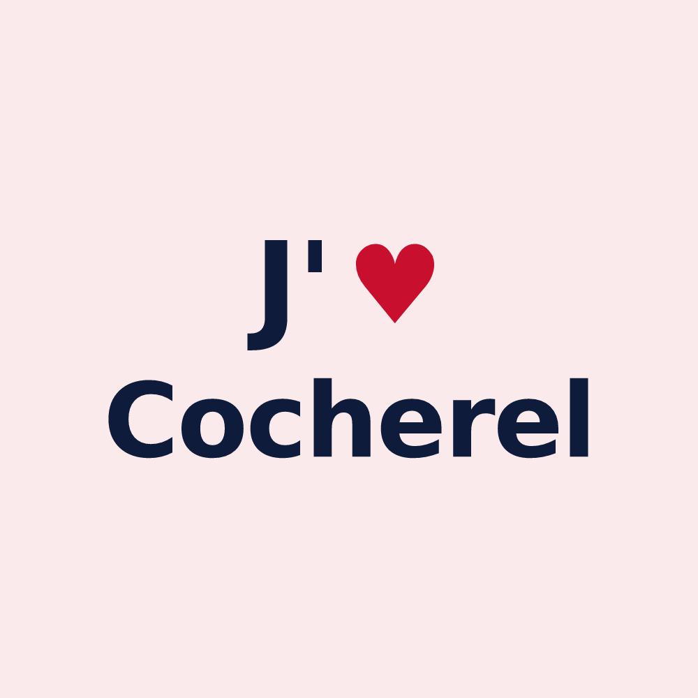 Magnet personnalisé Cocherel — design J'aime Cocherel
