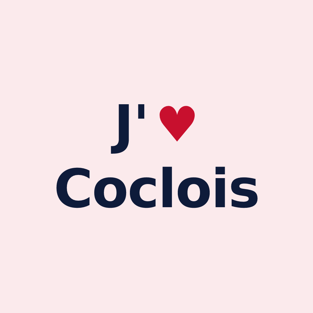 Magnet personnalisé Coclois — design « J'aime Coclois » imprimé sur le magnet