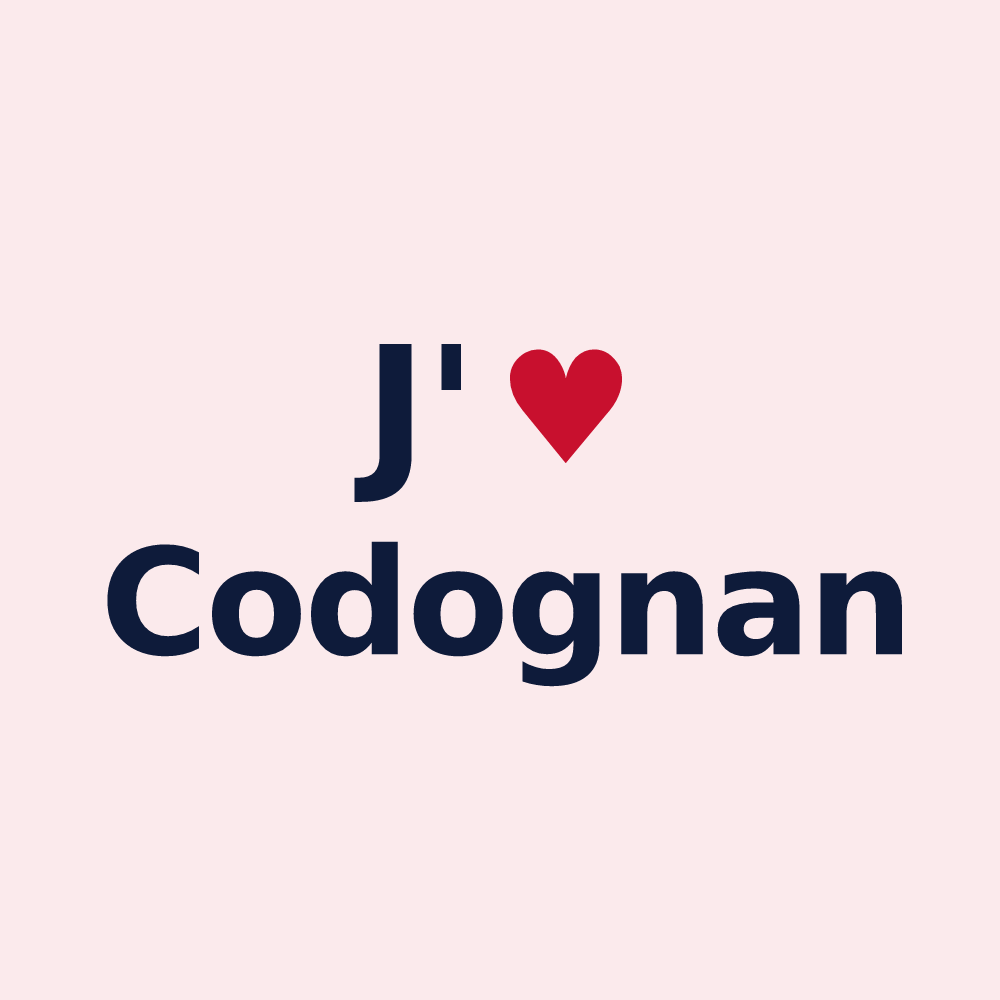 Magnet personnalisé Codognan — design J'aime Codognan