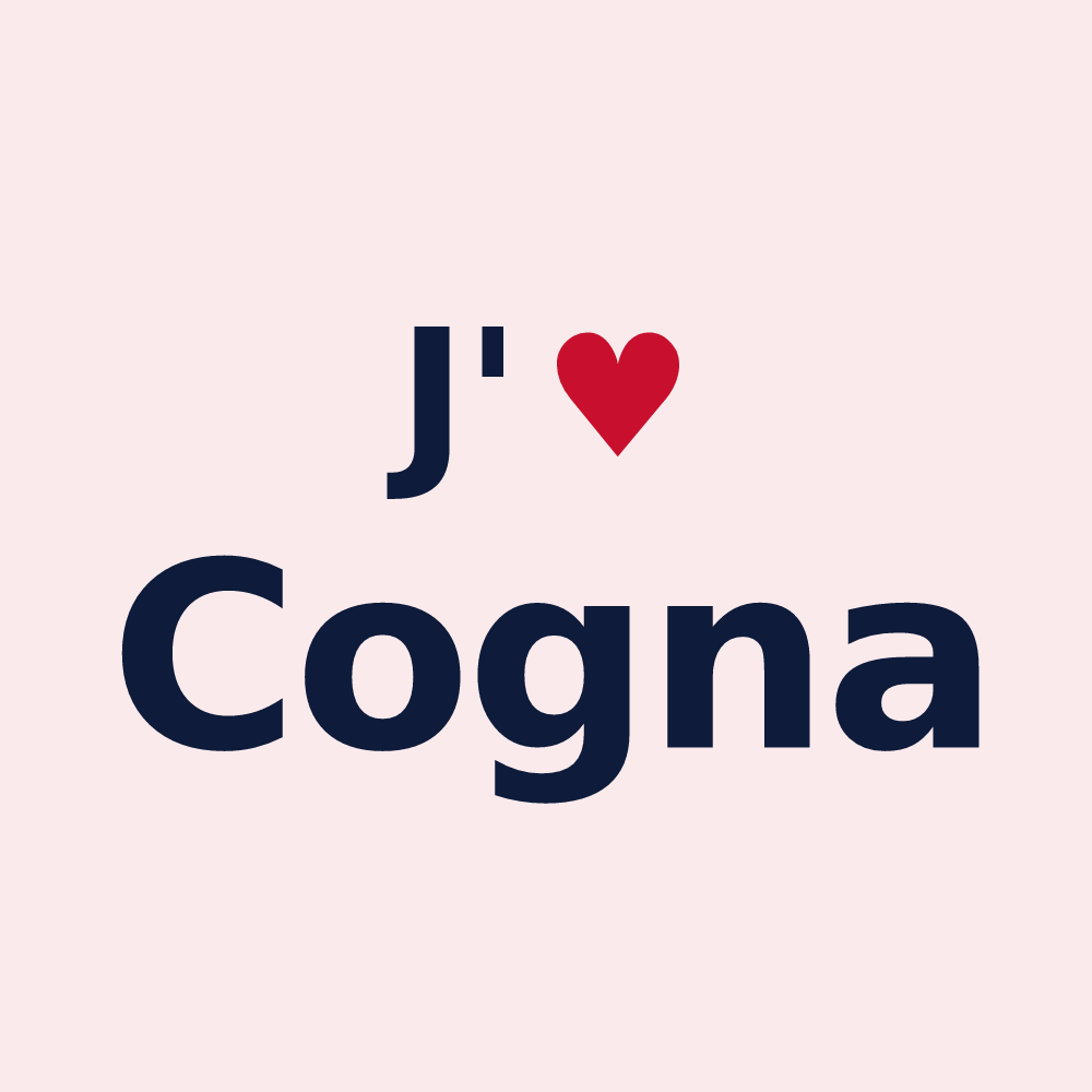 Magnet personnalisé Cogna — design J'aime Cogna