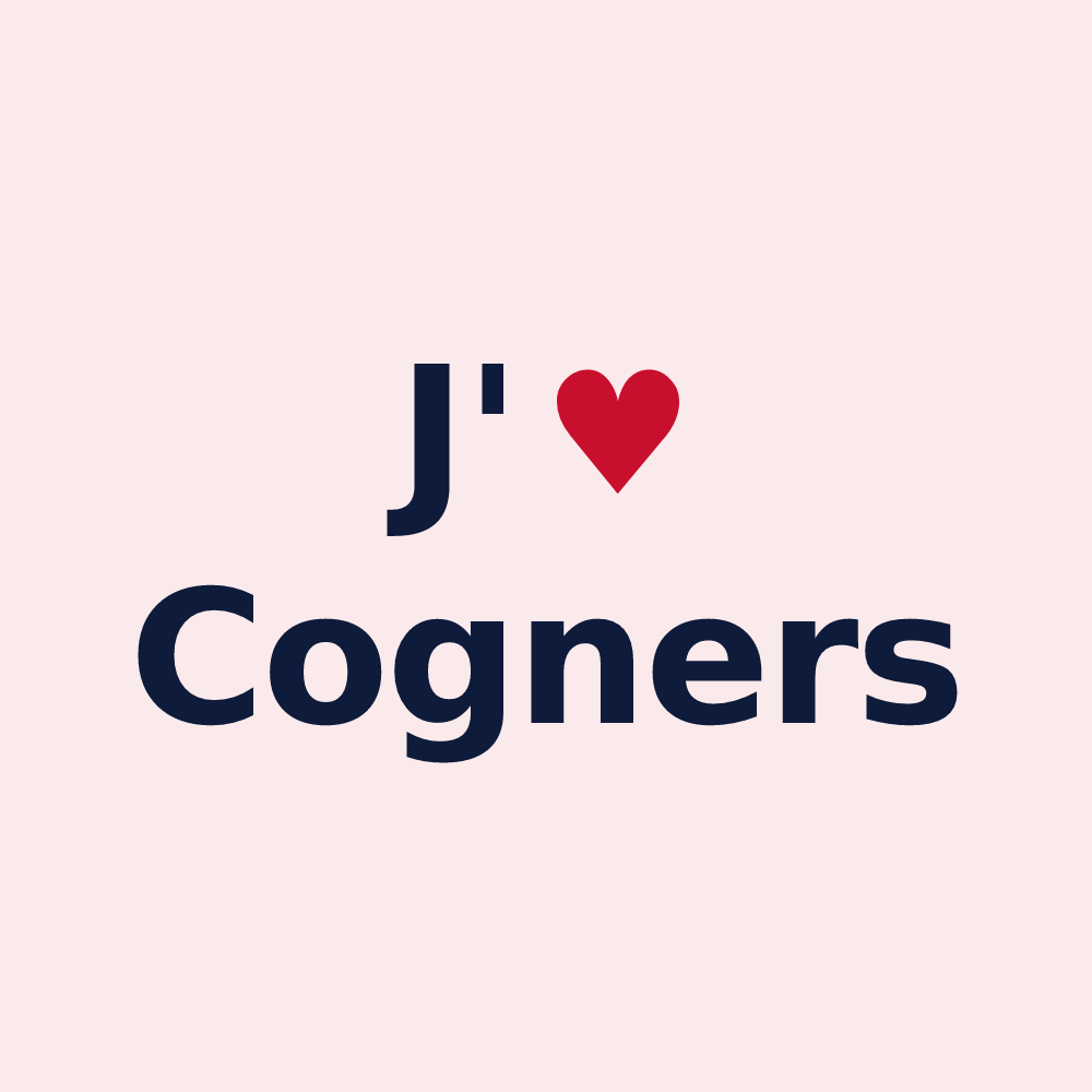 Magnet personnalisé Cogners — design J'aime Cogners