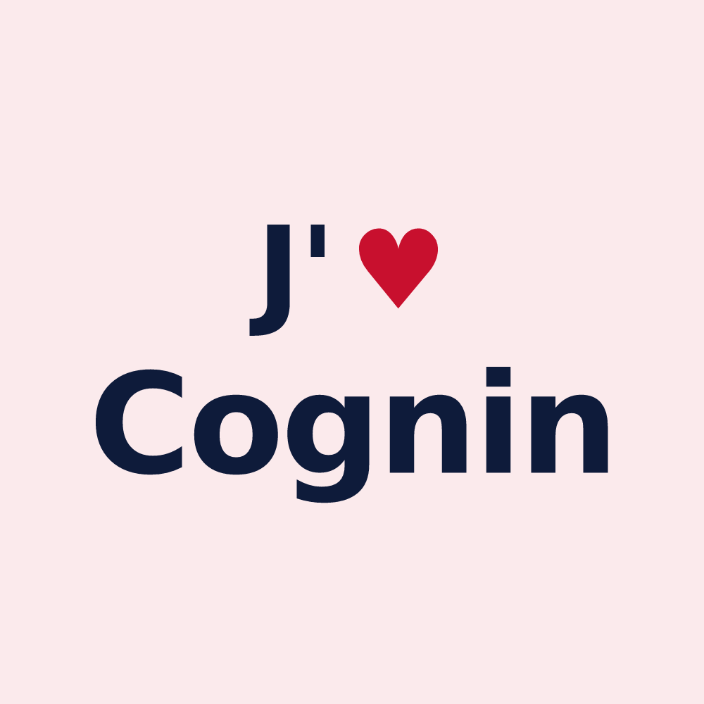 Magnet personnalisé Cognin — design J'aime Cognin