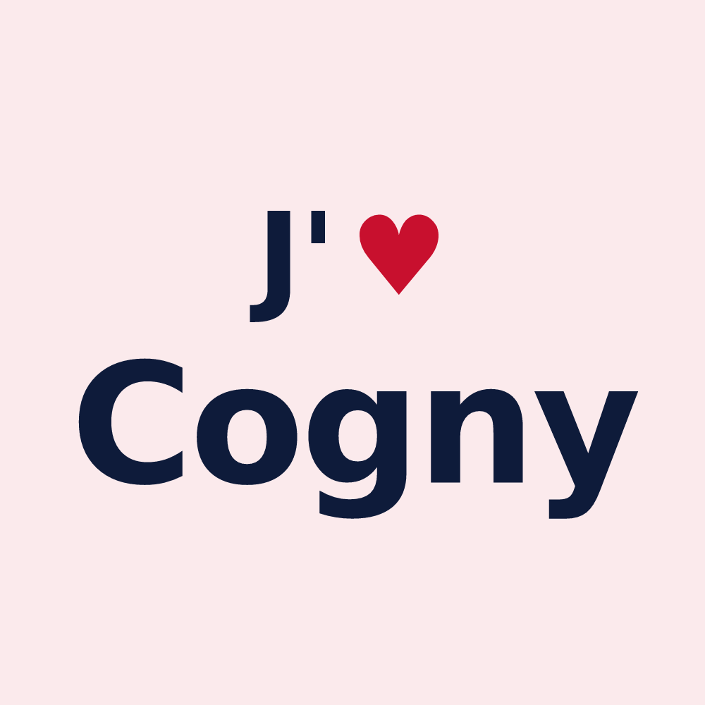 Magnet personnalisé Cogny — design J'aime Cogny