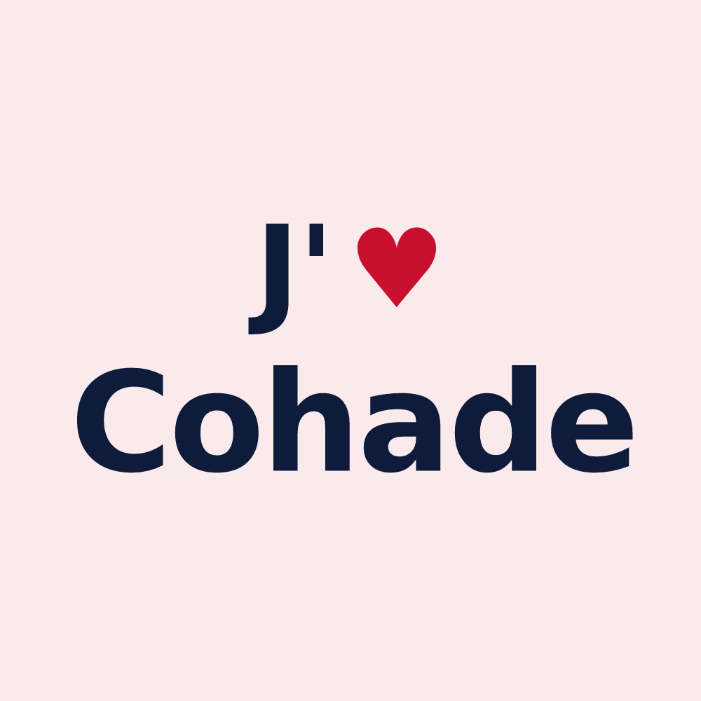 Magnet personnalisé Cohade — design J'aime Cohade