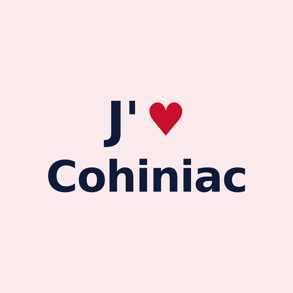 Magnet personnalisé Cohiniac — design J'aime Cohiniac