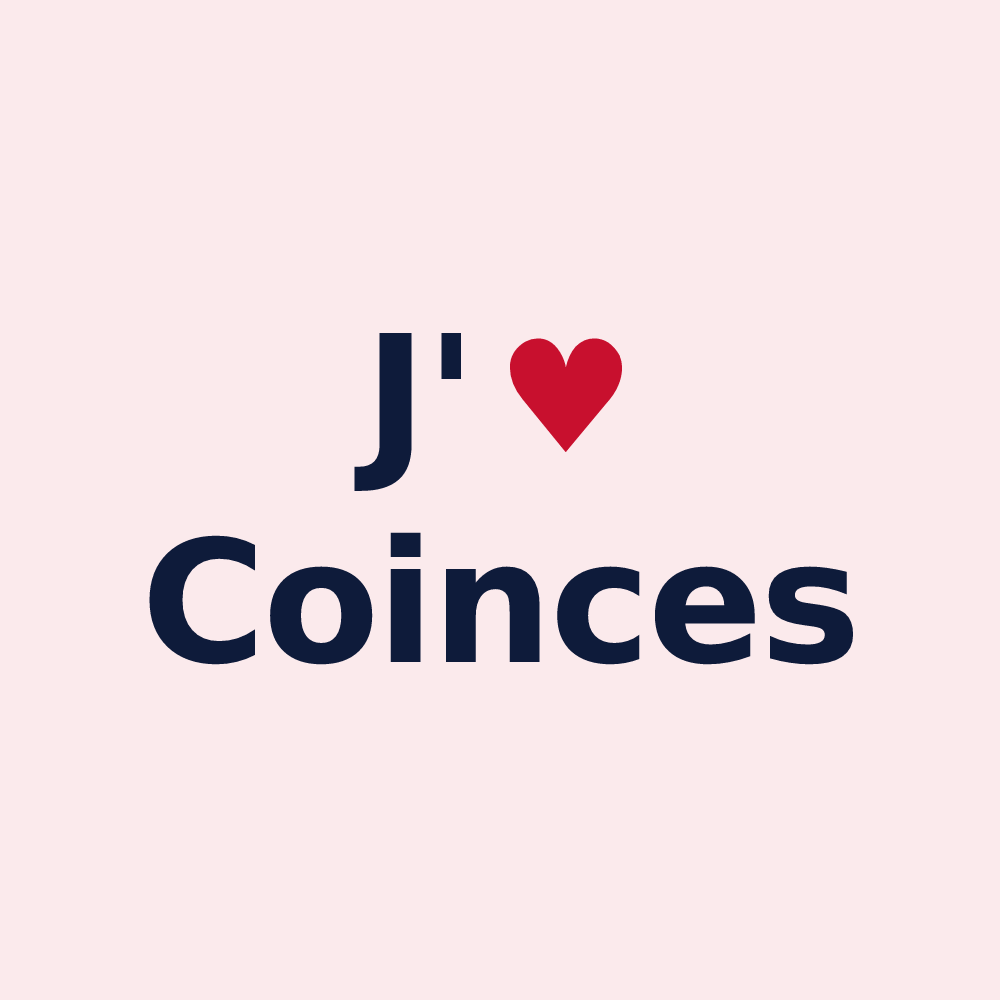 Magnet personnalisé Coinces — design J'aime Coinces