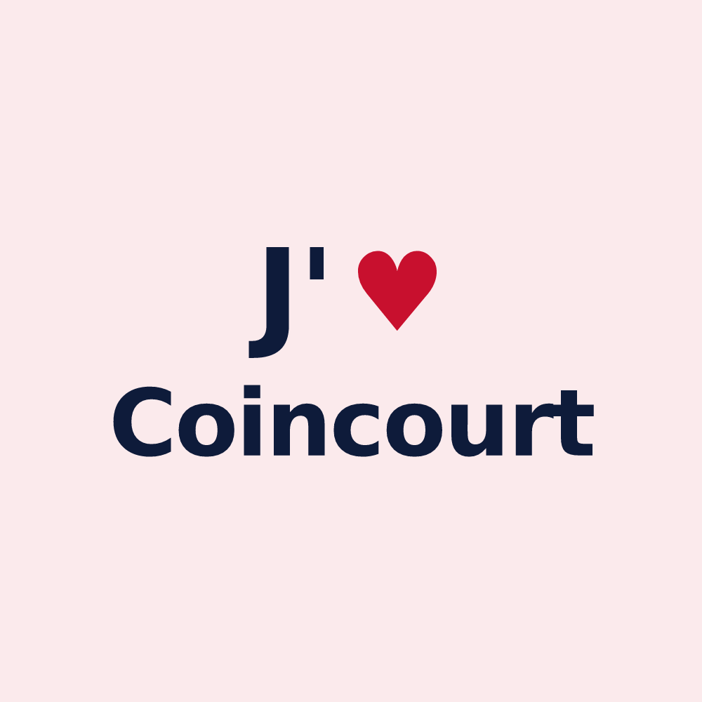 Magnet personnalisé Coincourt — design J'aime Coincourt