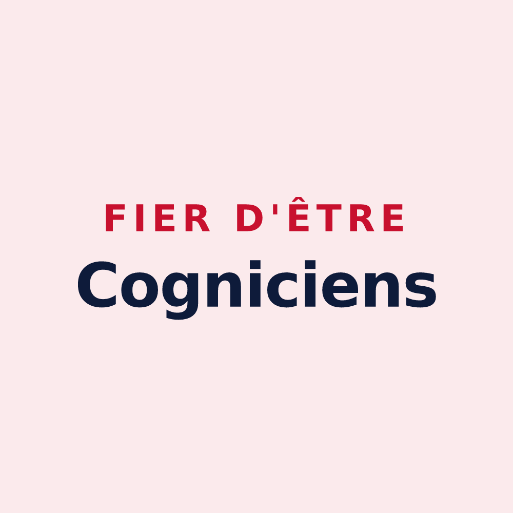 Magnet « Fier d'être Cogniciens » — design pour Coings