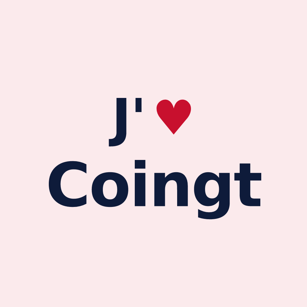 Magnet personnalisé Coingt — design J'aime Coingt