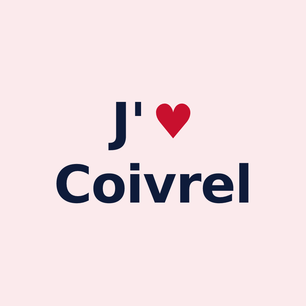 Magnet personnalisé Coivrel — design J'aime Coivrel
