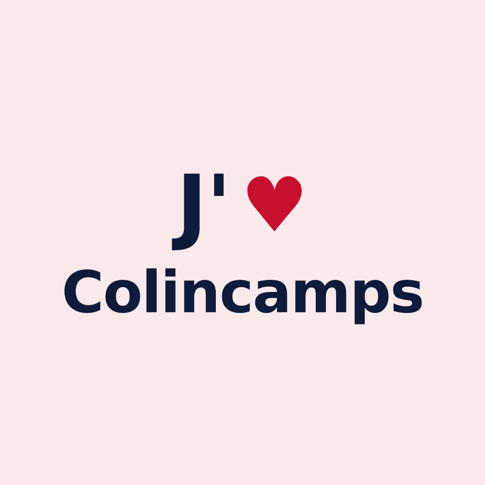 Magnet personnalisé Colincamps — design J'aime Colincamps