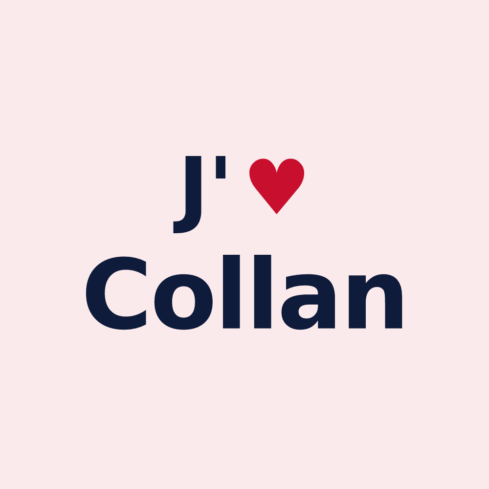 Magnet personnalisé Collan — design J'aime Collan