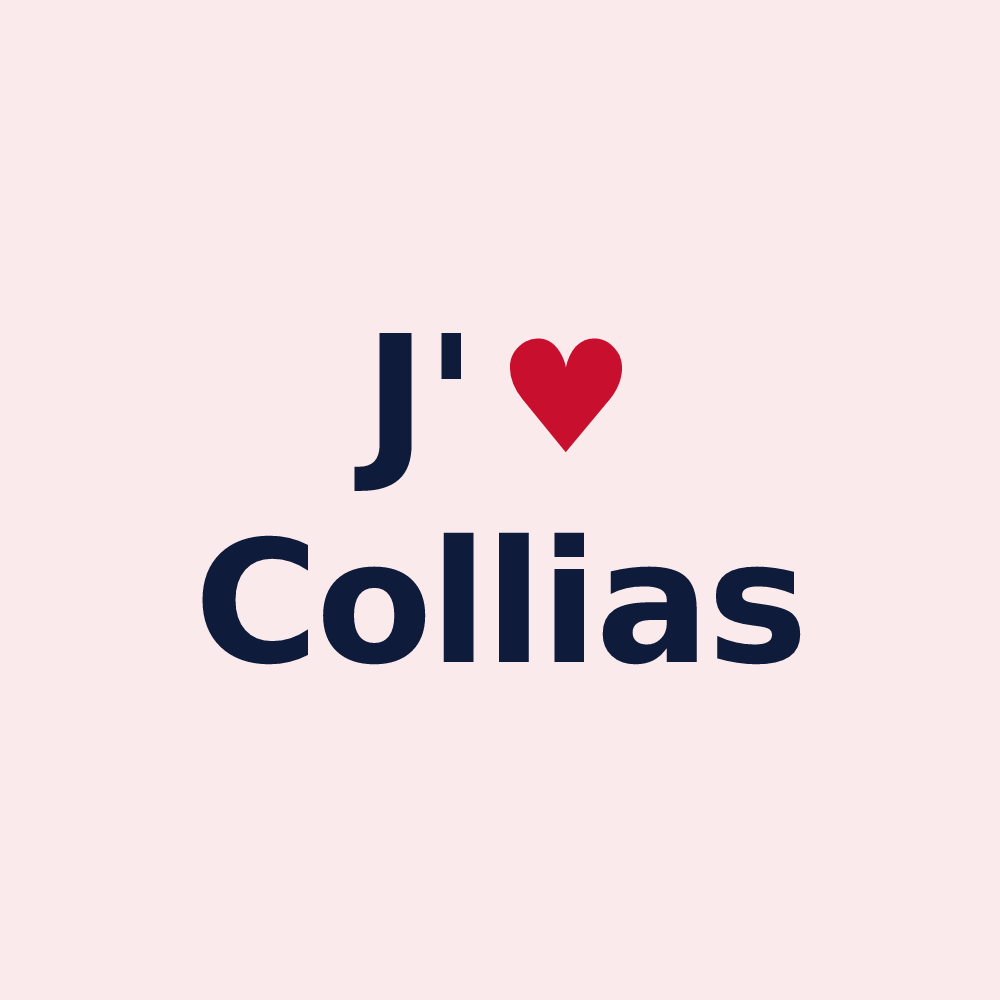 Magnet personnalisé Collias — design J'aime Collias