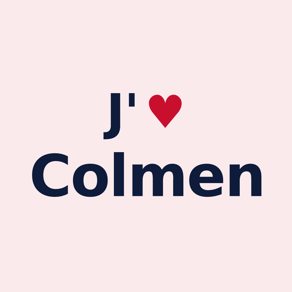 Magnet personnalisé Colmen — design J'aime Colmen
